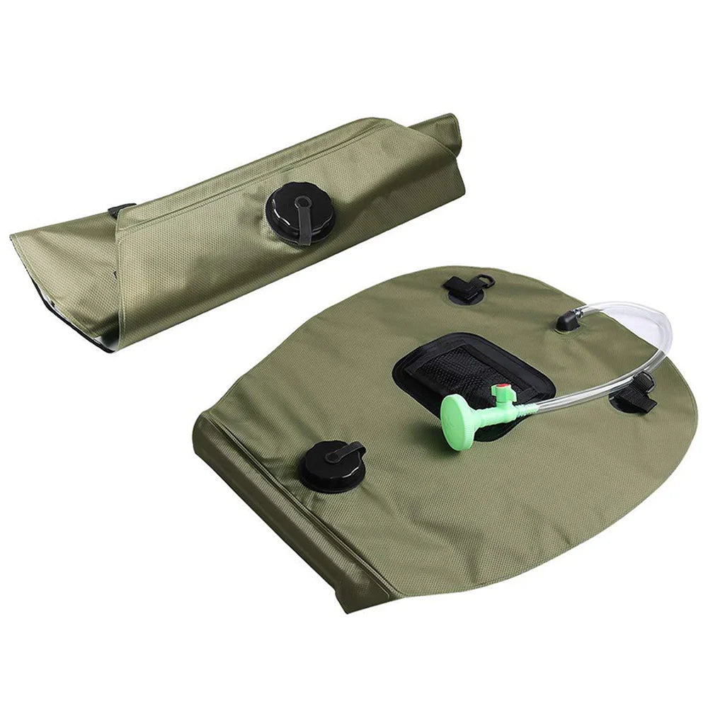 20L Outdoor Solar Shower Bag | Heated Camping Shower with Hose