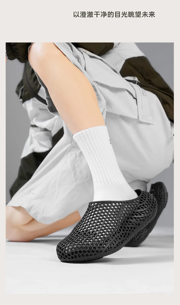 Men's Breathable EVA Clogs | 3D Printed Non-Slip Garden Shoes