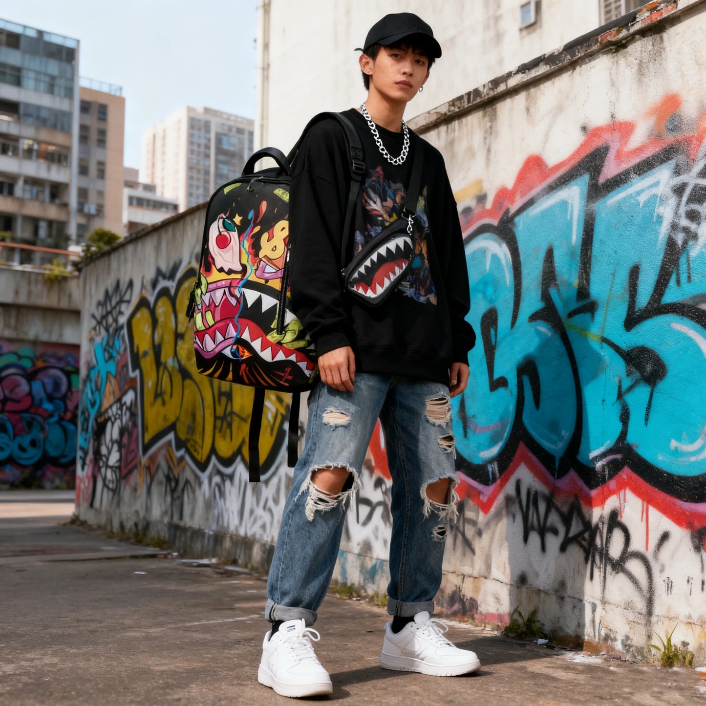 Trendy Large-Capacity Backpack for Outdoor and Campus Use