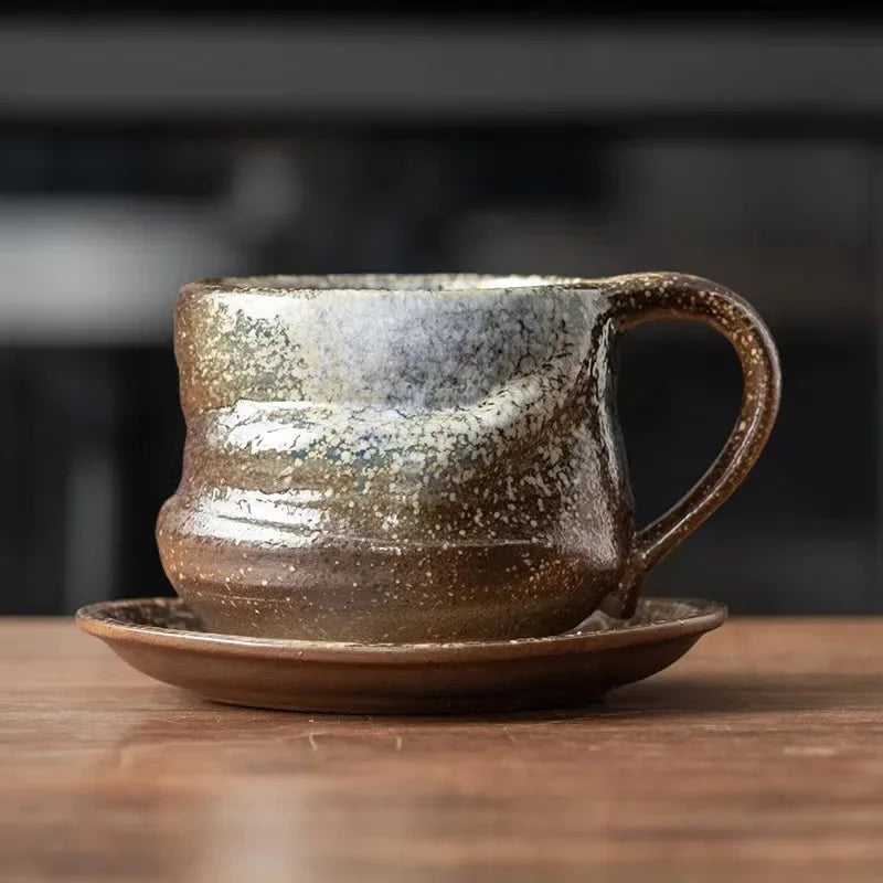 Taza de Cerámica Creativa | Taza de Café de Diseño Japonés Minimalista