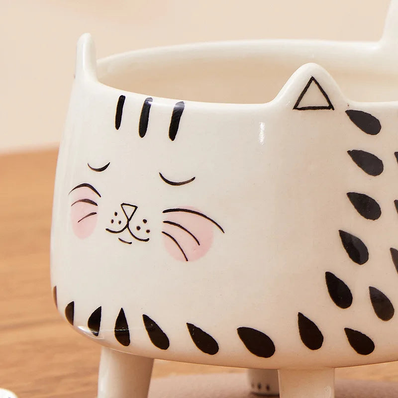 Cat Mug with 4 Legs | Cute Ceramic Coffee Mug for Cat Lovers