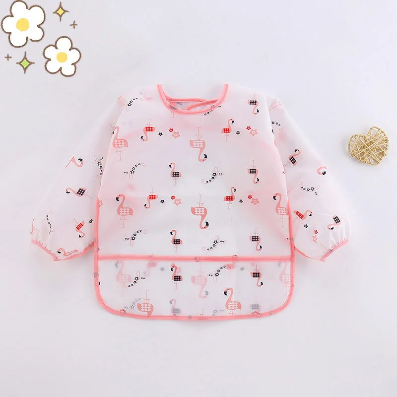 Babero de silicona con dibujos para bebé | Suave, impermeable y seguro