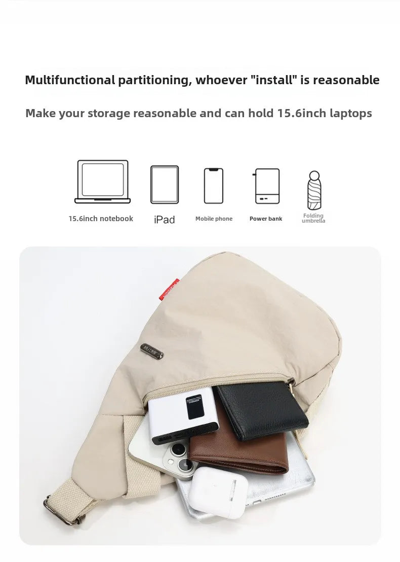 Versatile Nylon Zipper Waist Pack | Stylish Chest Bag for All