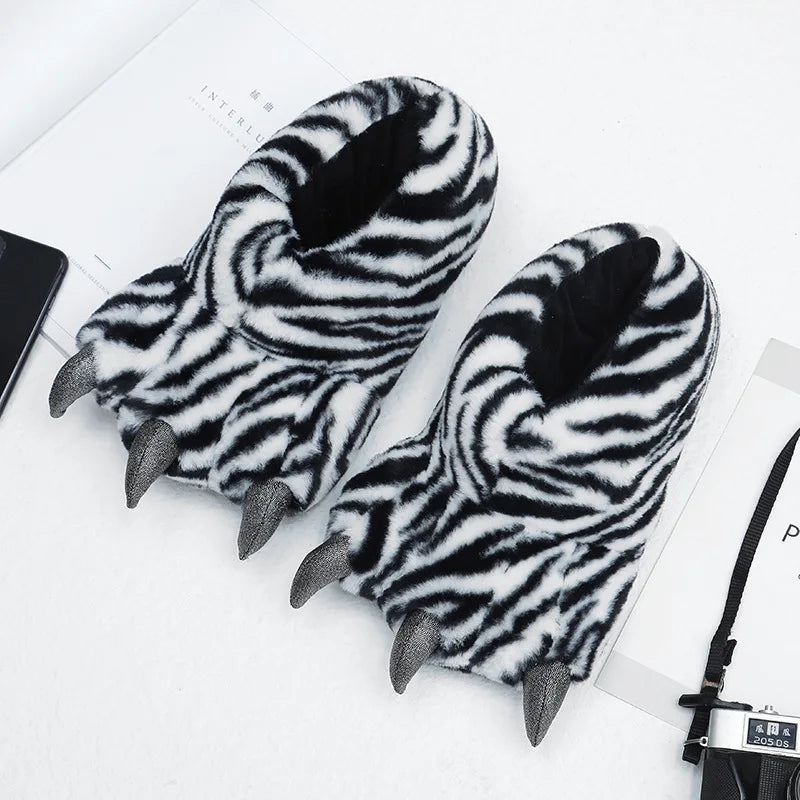 Fluffy Bigfoot Bear Paw Slippers | Cozy Unisex Indoor Slides