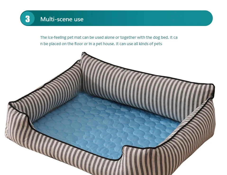 Dog Cooling Mat for All Breeds | Summer Pet Cold Bed