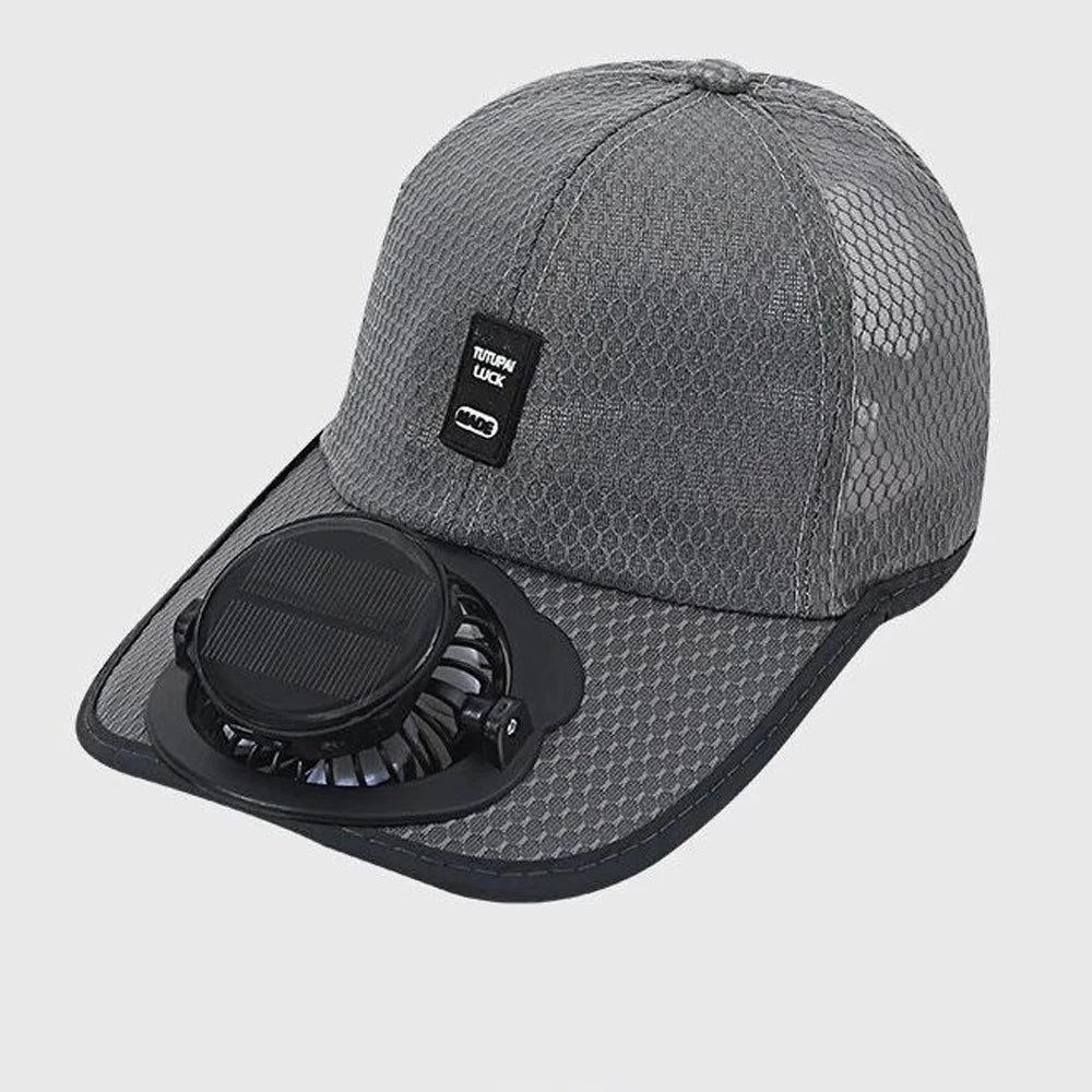 Summer Baseball Cap with Solar Fan | UV Protection Sun Hat