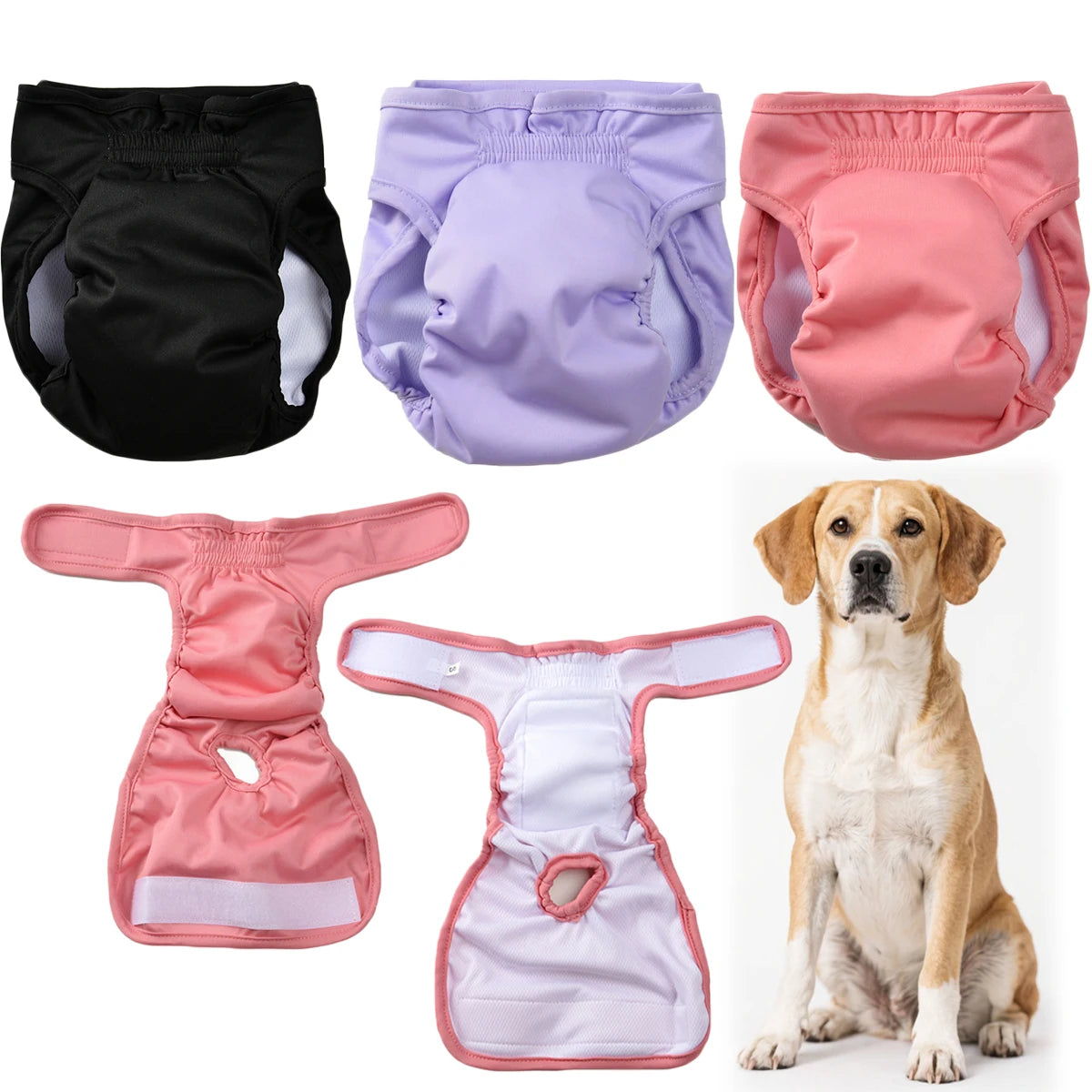 Washable Female Dog Diaper | Adjustable Leakproof Pet Pants