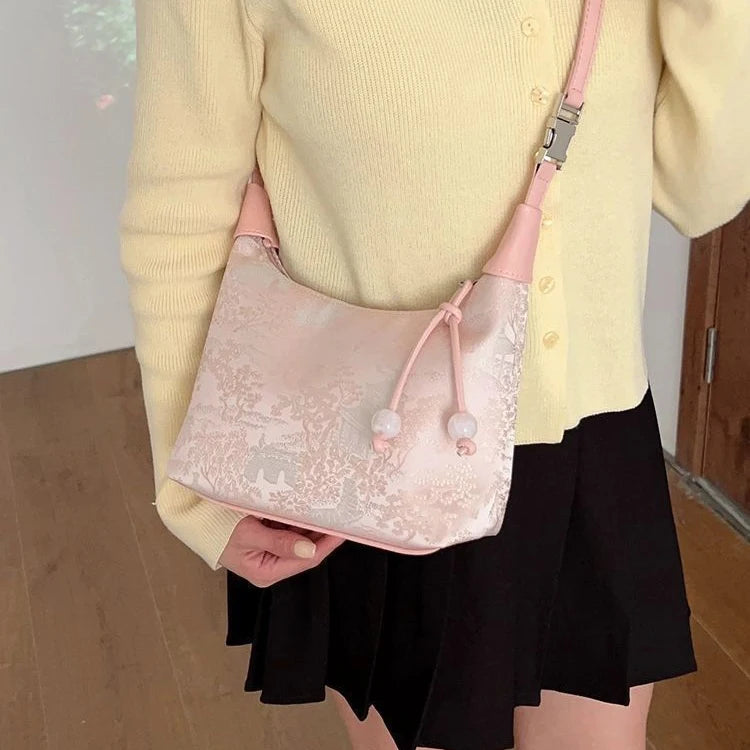 Bolso de mano bordado elegante de estilo chino | Bandolera versátil