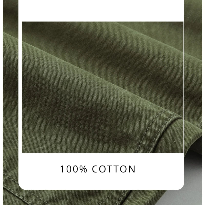 Men's Casual Cotton Cargo Pants | Vintage Big Pocket Trousers