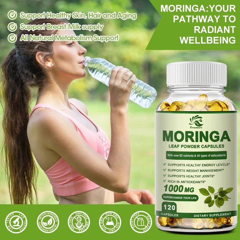 Organic Moringa Oil Capsules for Metabolism & Inflammation Relief