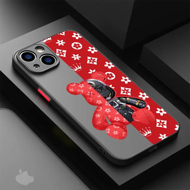 Matte Shockproof Case for iPhone | Luxury Cartoon Design