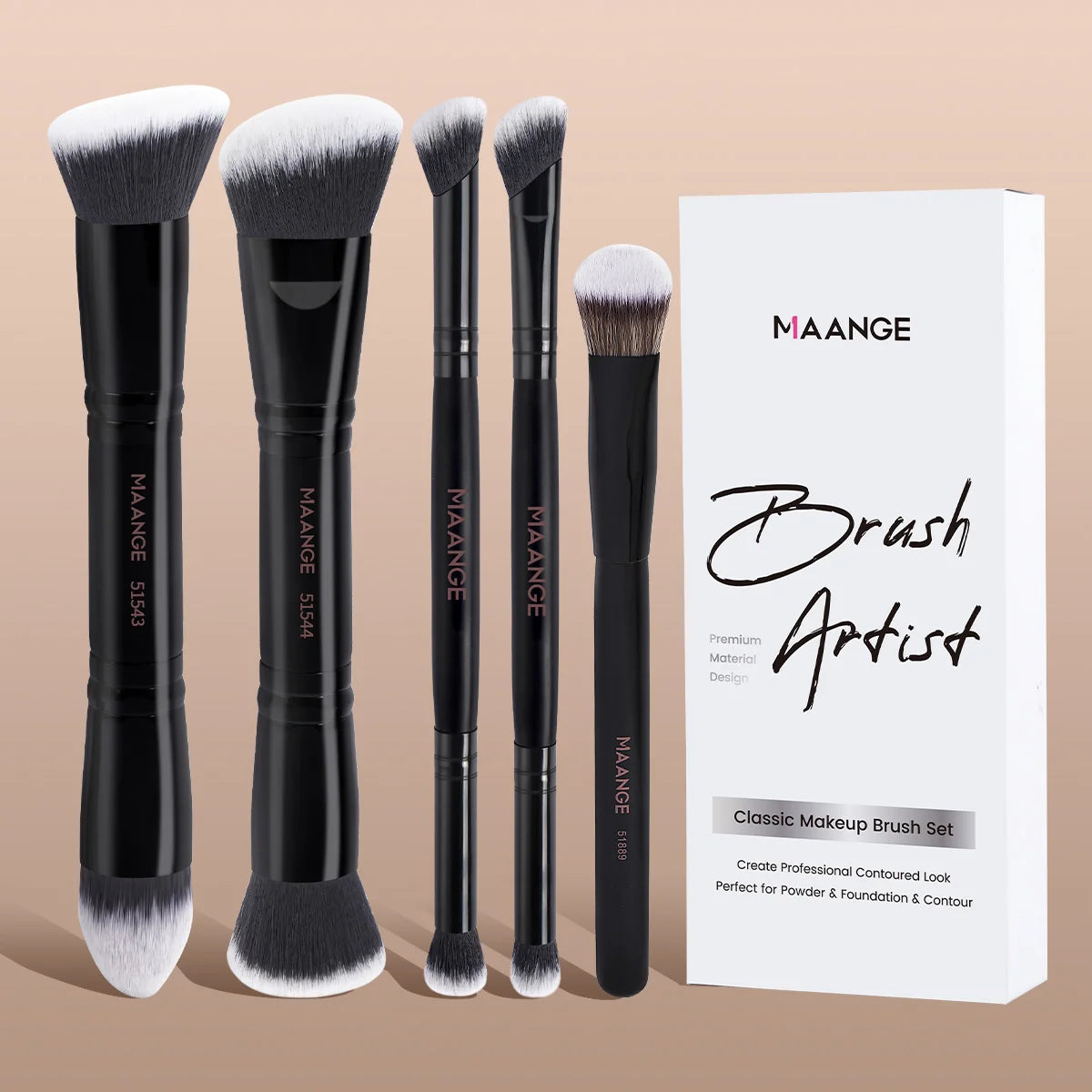 5pcs Makeup Brush Set | Essential Brushes for Stunning Beauty Looks