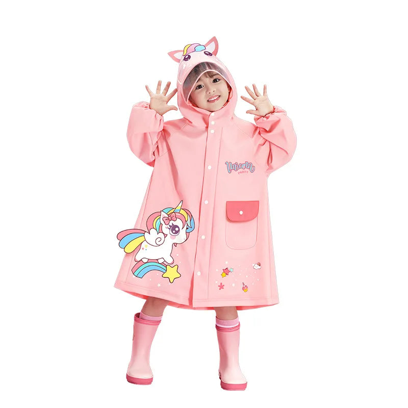 Durable Waterproof Raincoat for Kids - Fun Designs & Free Shipping!