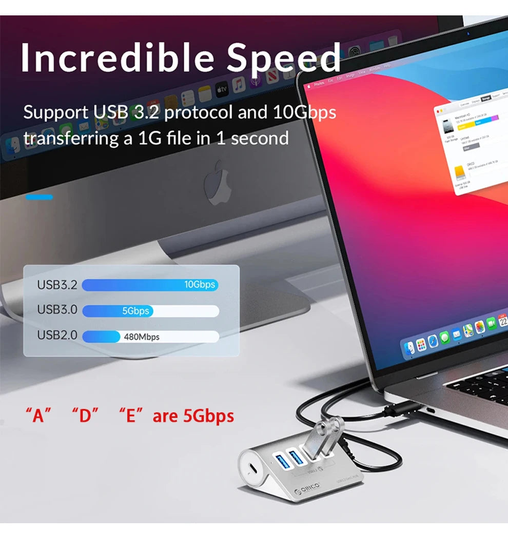 10Gbps USB 3.2 Docking Station Hub | Fast Charging & Multi Ports