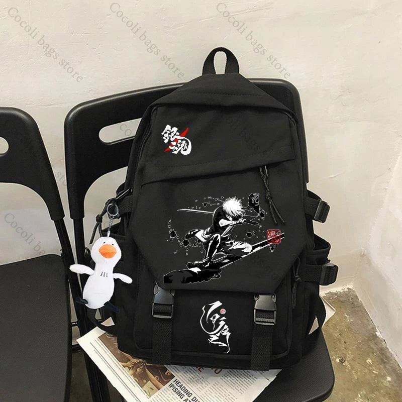 Anime-Inspired Large Capacity Print Backpack for Students