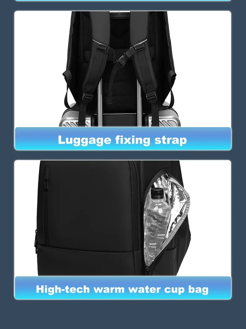 Large Capacity Waterproof Laptop Backpack with USB Charging