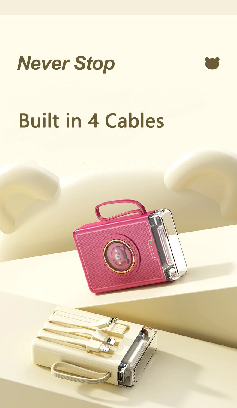 Cute Mini Power Bank 20000mAh Portable Charger | External Battery Pack