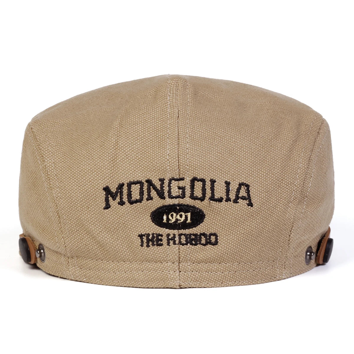 Unisex Mongolia Embroidery Newsboy Cap | Adjustable Beret Hat
