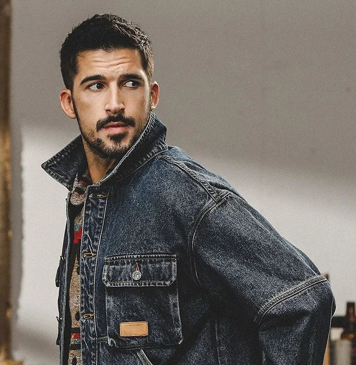 Trendy Loose Cowboy Coat for Men | Casual Denim Jackets