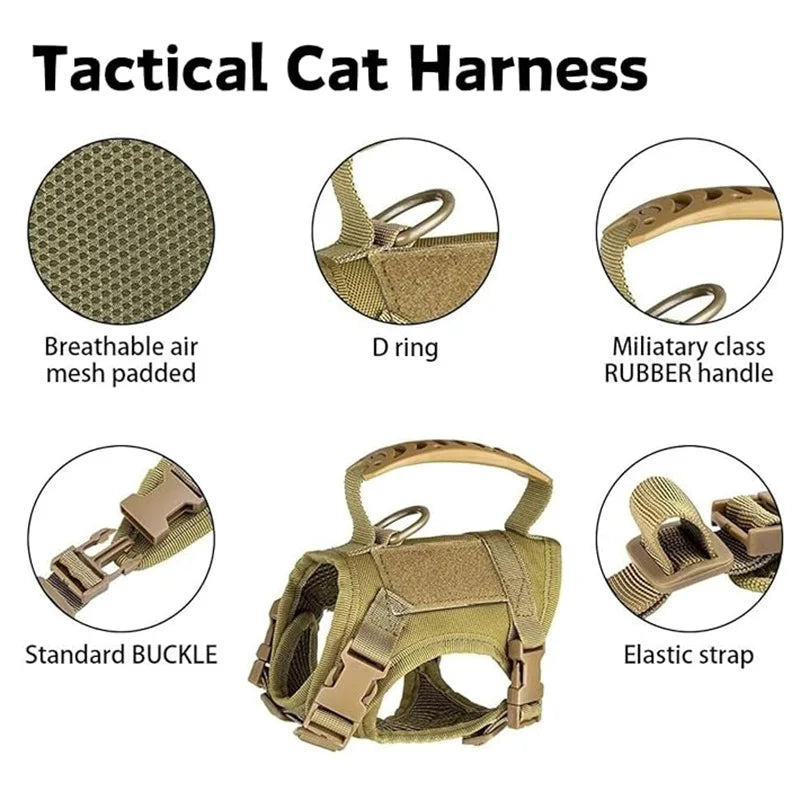 Adjustable Escape-Proof Cat Harness | Comfortable & Secure Fit