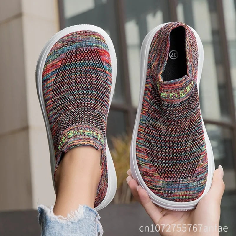 Unisex Wide Foot Sports Shoes | Breathable Slip-On Walking Sneakers