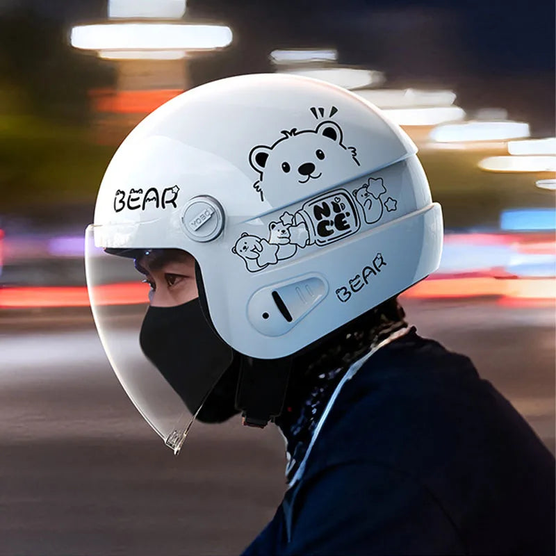 Casco Clásico Retro de Motocicleta Tipo Jet | Equipo de Seguridad Definitivo para Ciclistas