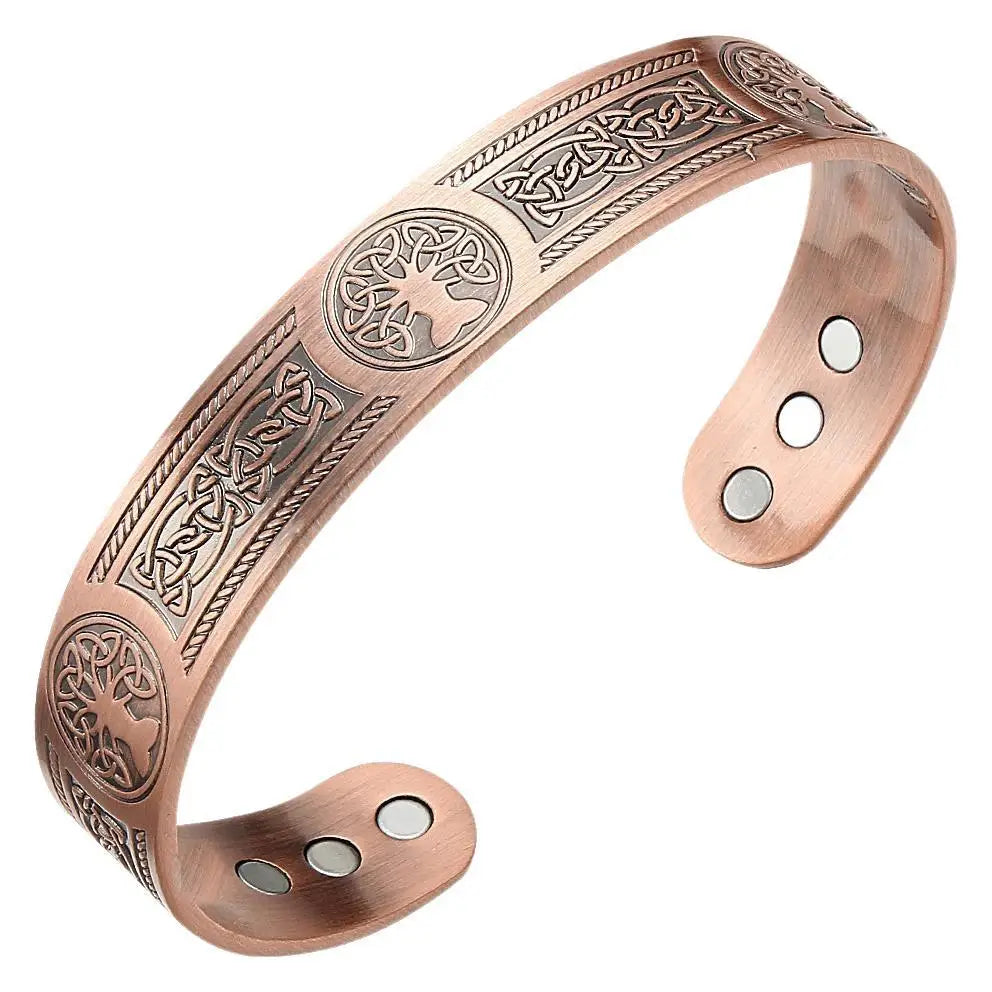 Powerful Magnet Copper Life Tree Bracelet | Adjustable Copper Jewelry