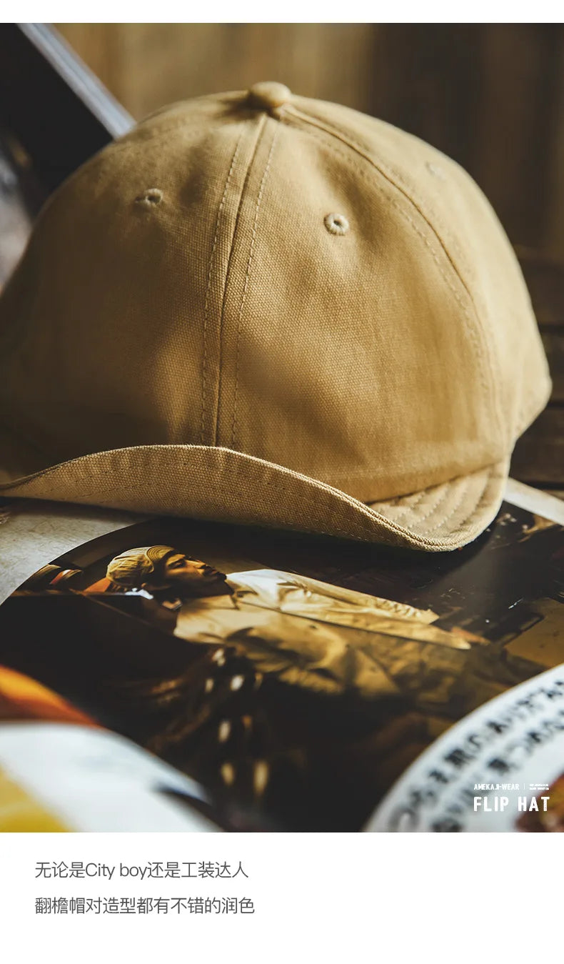 Men's Oversize Denim Golf Cap | Stylish Casual Newsboy Hat