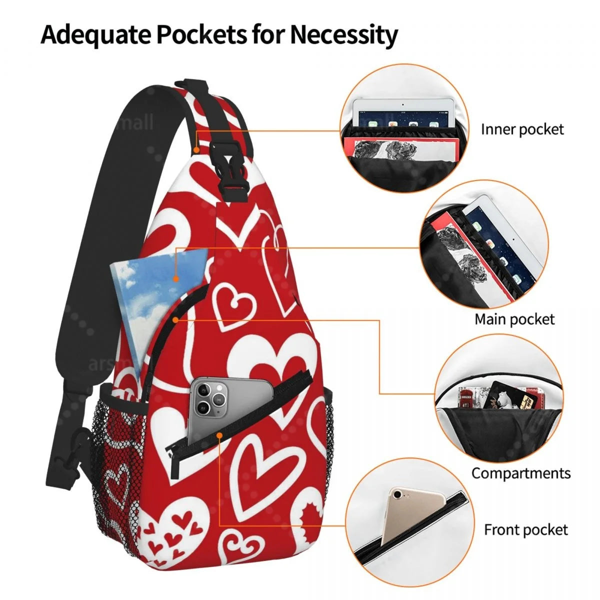 Lightweight Crossbody Sling Bag for Travel & Outdoor Activities