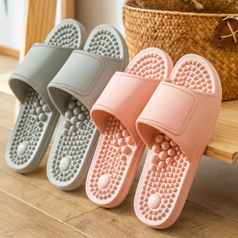 Women & Men Massage Slippers | Soft Non-Slip Indoor Slides