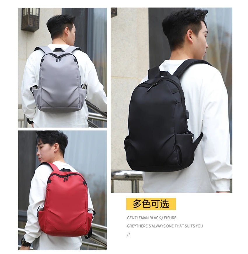 Cute Waterproof Men's Business Laptop Backpack with Cat Print