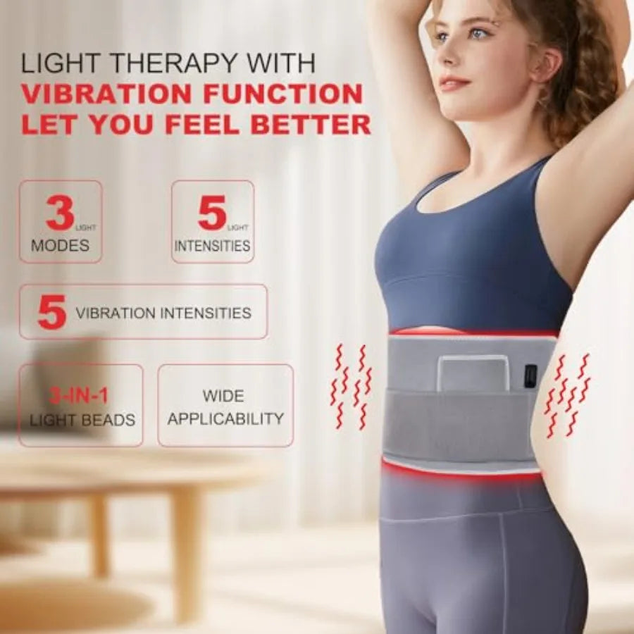Red Light Therapy Vibration Massager Belt for Effective Pain Relief