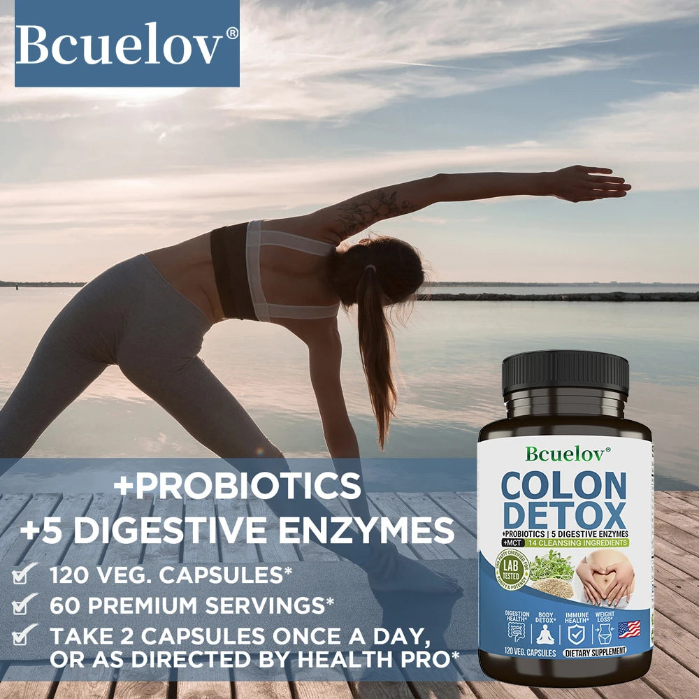 Natural Colon Cleanser Detox Supplement | Probiotic Digestive Support