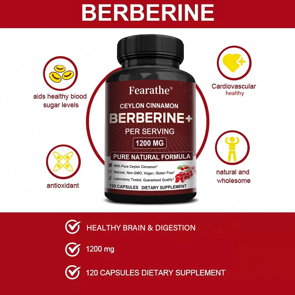 Ceylon Cinnamon & Berberine Capsules | Heart, Joint & Brain Support