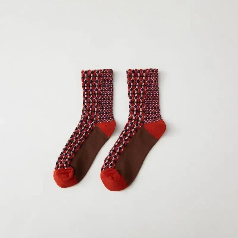 Autumn Winter Cotton Kawaii Socks for Women | Cute Retro Designs