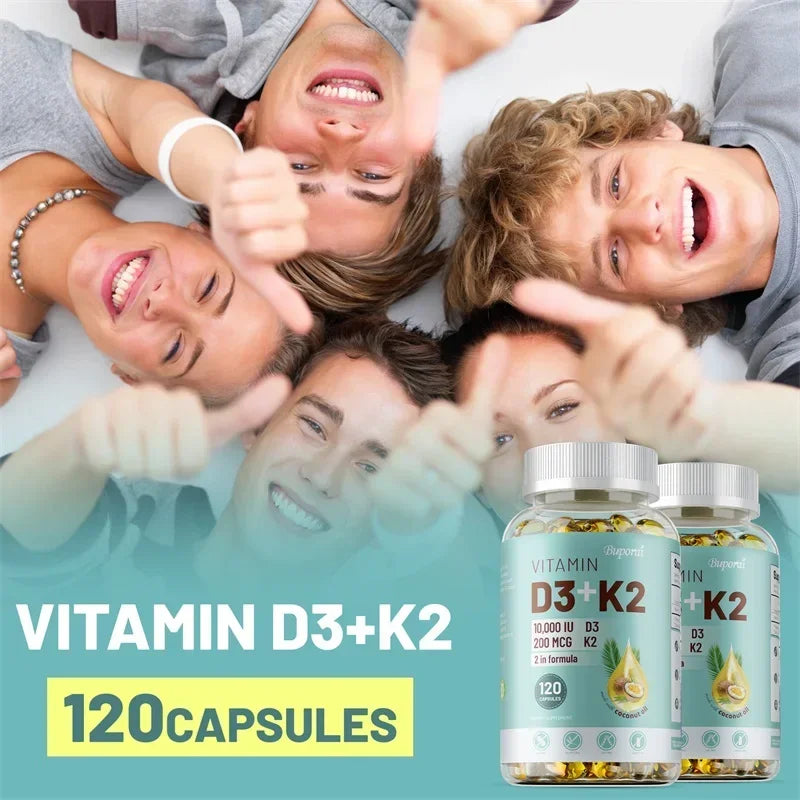 Vitamin D3 & K2 Immune Support Supplement | Bone, Joint & Skin Health