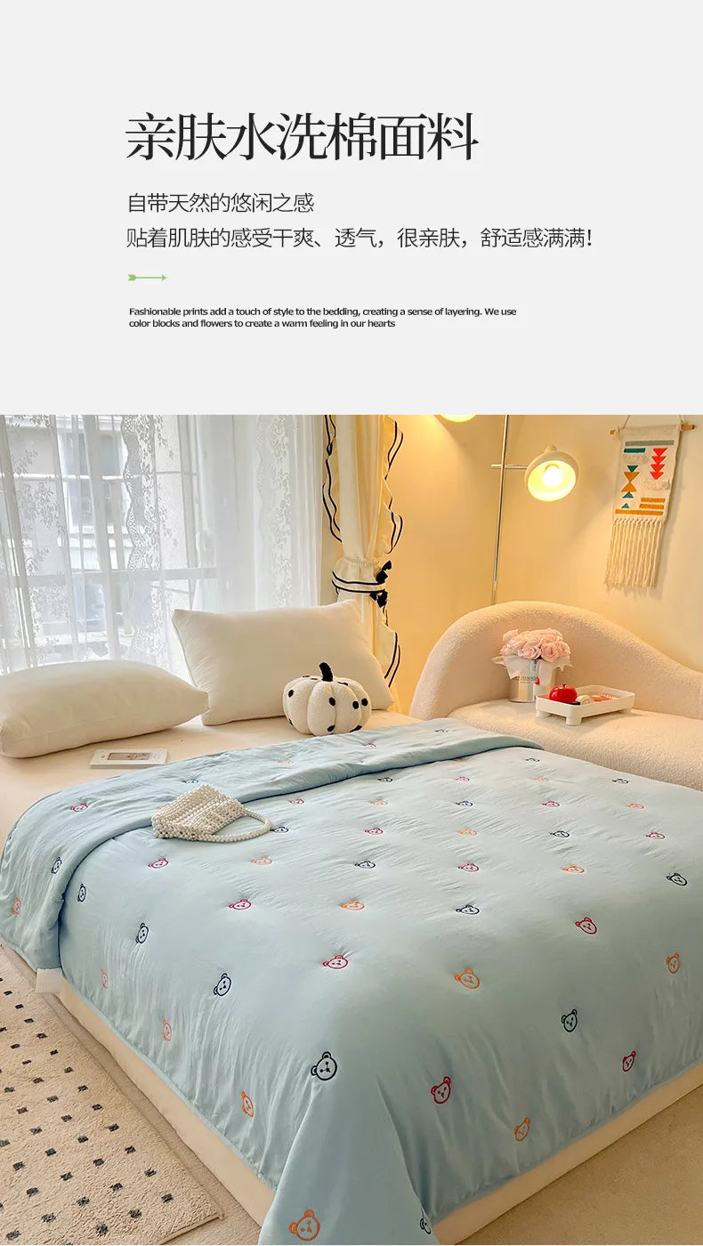 Breathable Summer Quilt | Soft Cotton Bedding for Ultimate Comfort