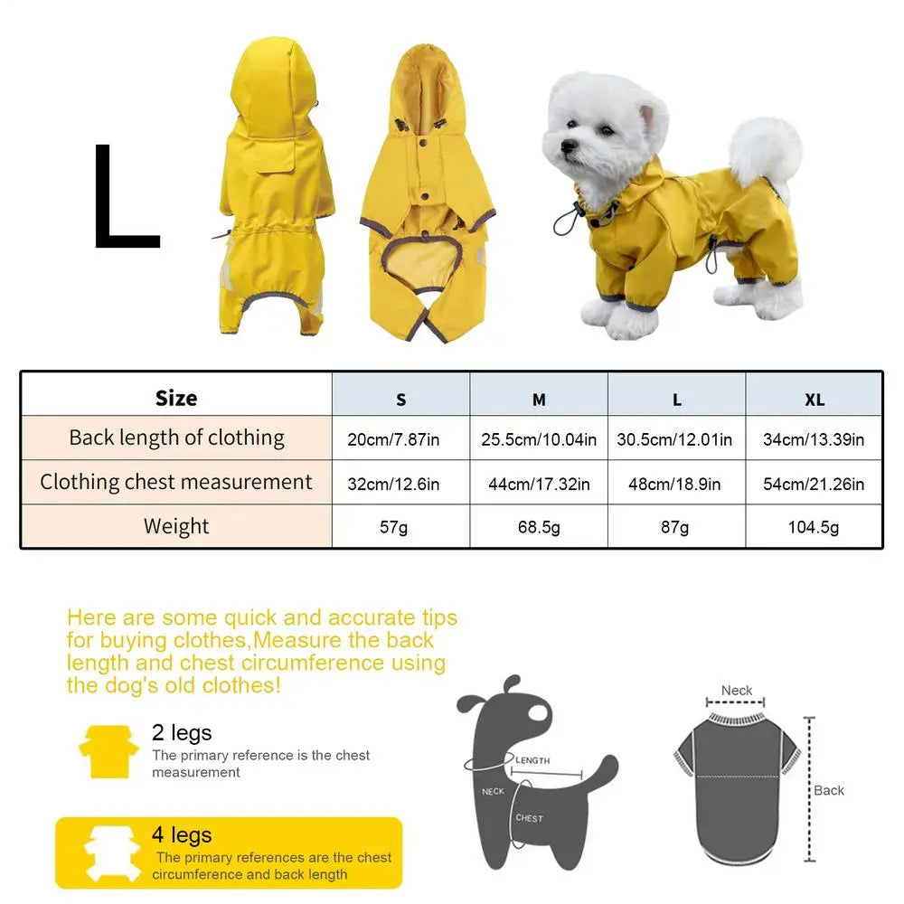 Waterproof Adjustable Dog Raincoat for All Weather Adventures