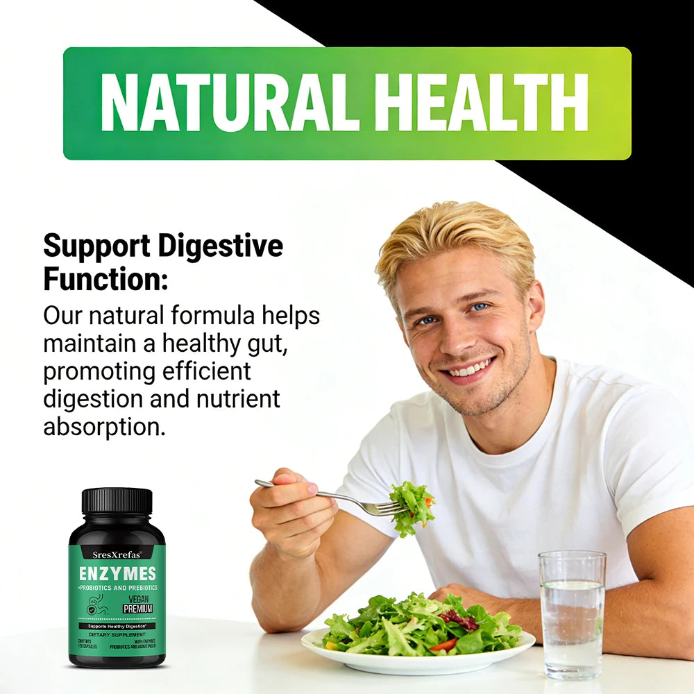 Probiotic Prebiotics & Digestive Enzymes Capsules for Gut Health