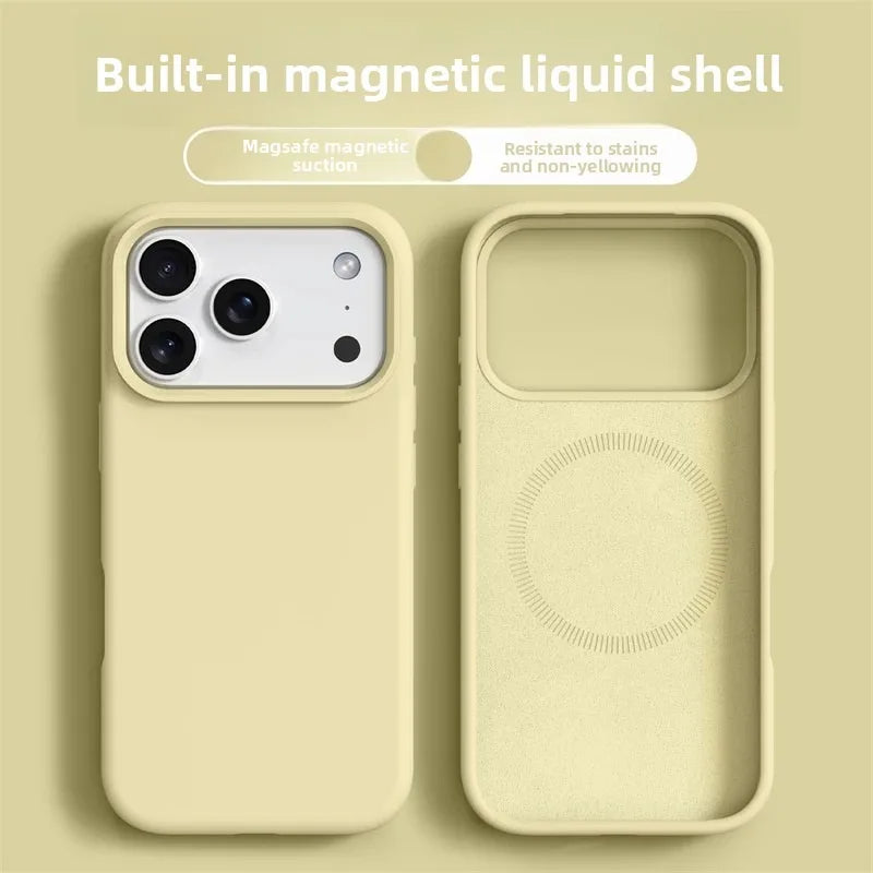 Magnetic Phone Case for iPhone Pro Max | Liquid Silicone Bumper