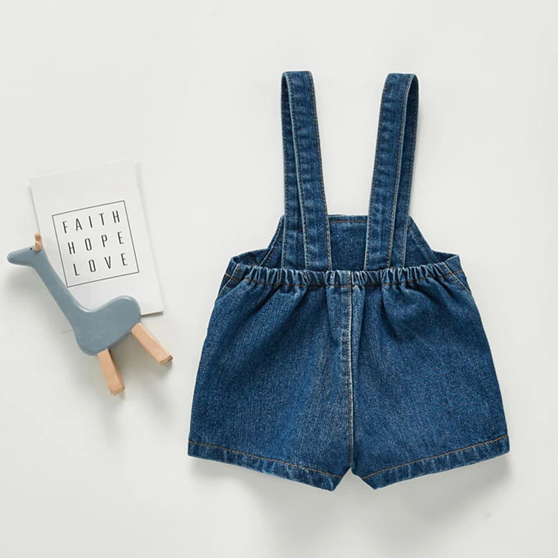 Unisex Baby Denim Romper | Comfortable & Versatile Toddler Outfit