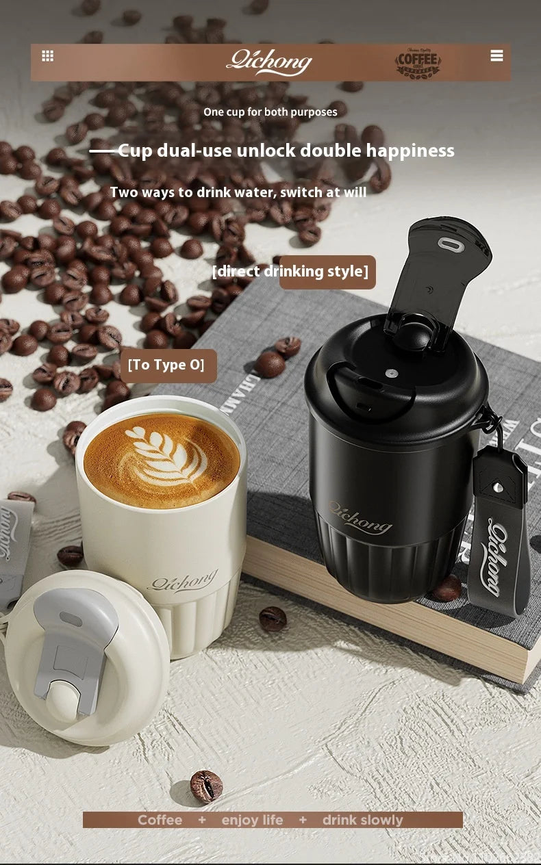 Vacuum Insulated Travel Coffee Mug | 410ML Ceramic Liner Tumbler