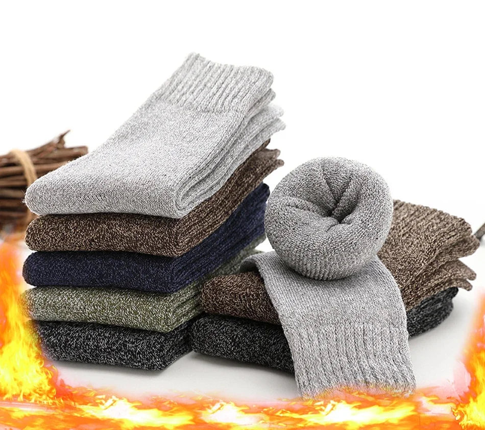 Thick Cotton Crew Socks for Men | Warm Comfortable Winter Gear