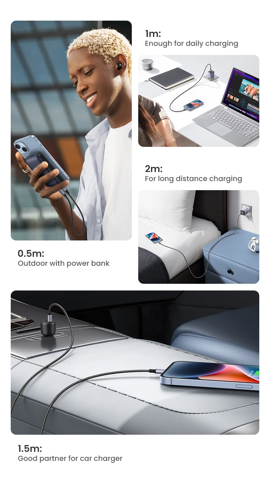 Fast Charging USB C to Lightning Cable | Compatible with iPhone