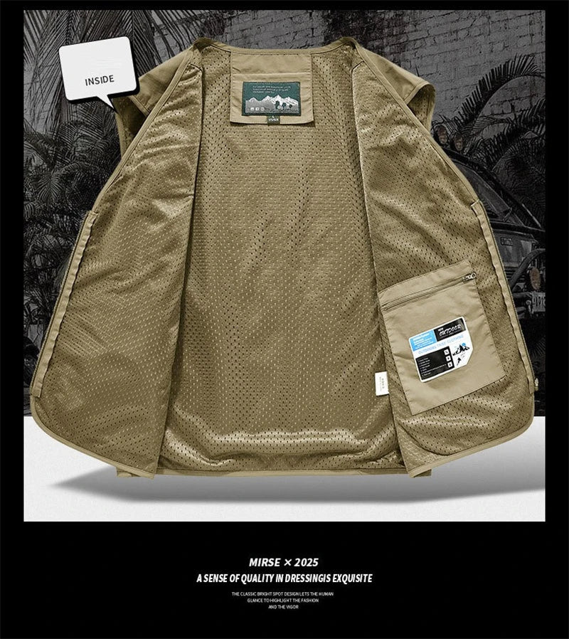 Men's Multi-Pocket Fishing Vest | Lightweight Outdoor Waistcoat