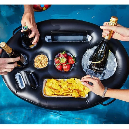 Inflatable Pool Drink Holder | Summer Party Float Cooler Tray