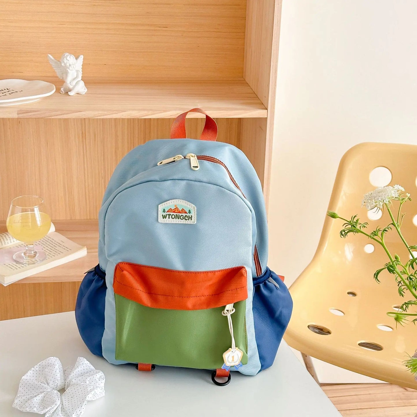 Color Block Kids Backpack | Lightweight School Bag for Adventure
