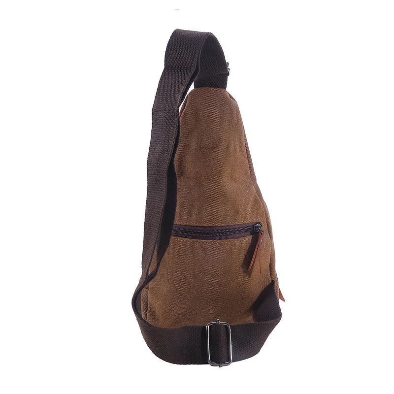Men's Vintage Canvas Satchel Shoulder Sling Pack | Versatile Outdoor Bag