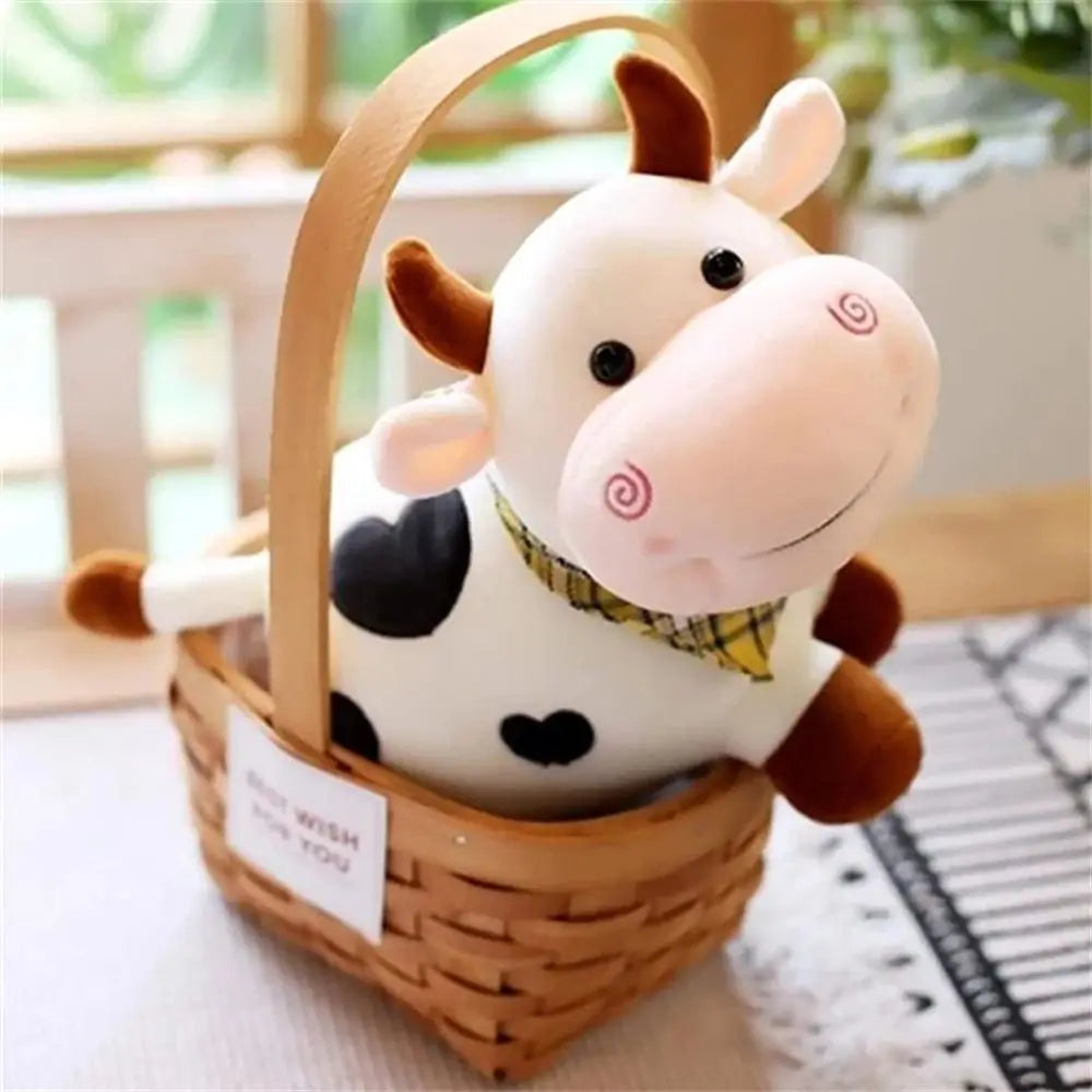 Cute Cow Plush Toy | Soft Kawaii Animal Decor for All Ages