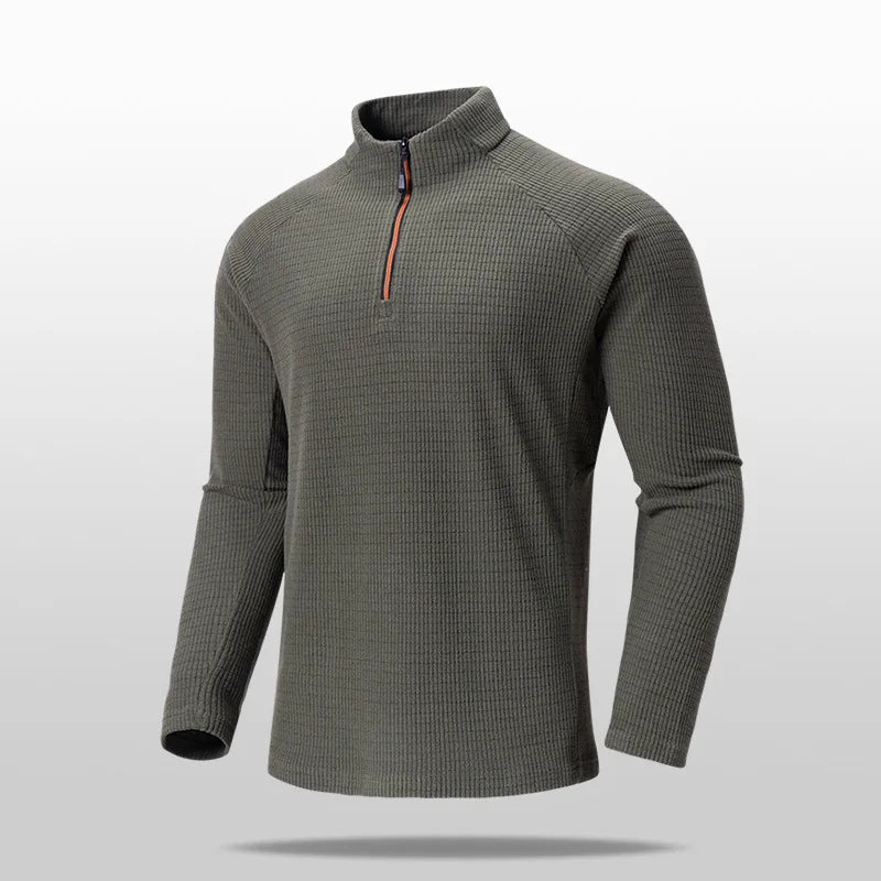 Men's Tactical Grid Fleece Pullover | Comfortable Warm Layer